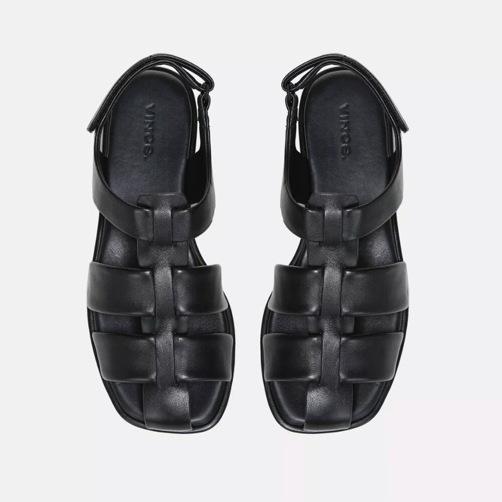 Vince Rava Fisherman Sandal - Black - Size 6